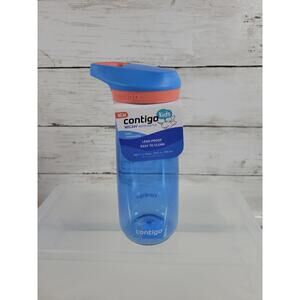 Contigo Micah Kids Water Bottle 20oz Blue Poppy NEW! Leakproof Travel Bottle
